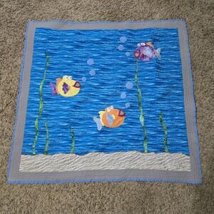 One Fish Two Fish Quilt Handmade 37"x36"